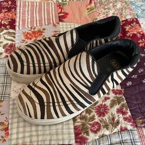 Ash Jungle calf hair platform slip on sneakers 10